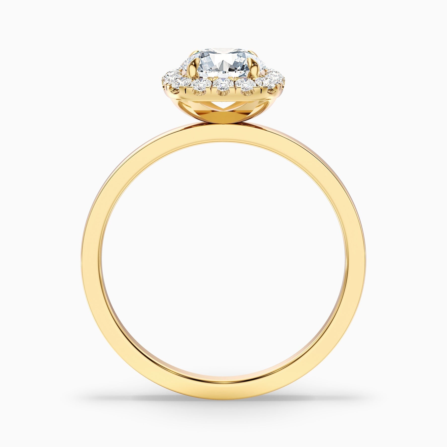Crystal 1 Carat Round Cut Halo Lab Grown Diamond Ring